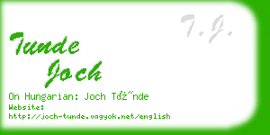 tunde joch business card